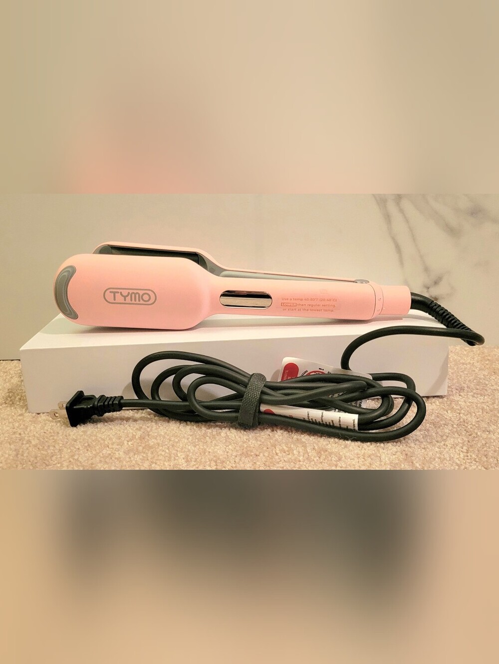 TYMO Rovy Compact Wave Curling Iron Pink Size 1 Inch